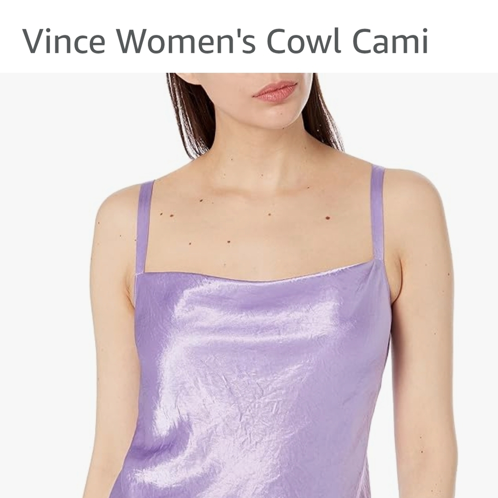 Vince Women's Purple Cowl Neck Top extra small